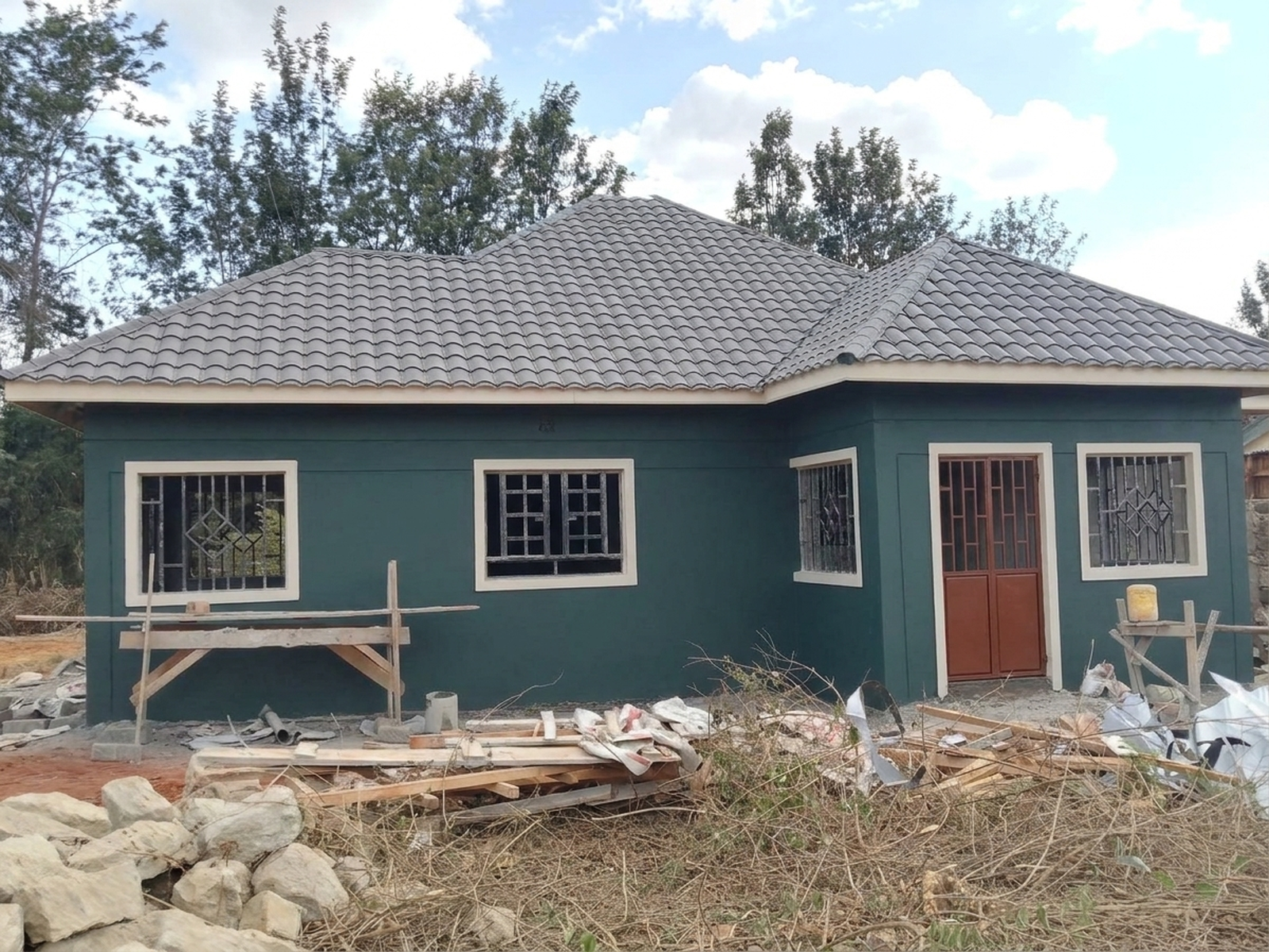 A home repainted in Cascades and Shoji White