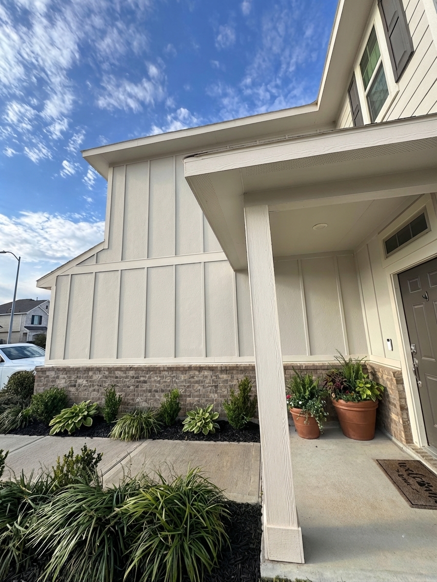 AI-rendered house in new paint colors